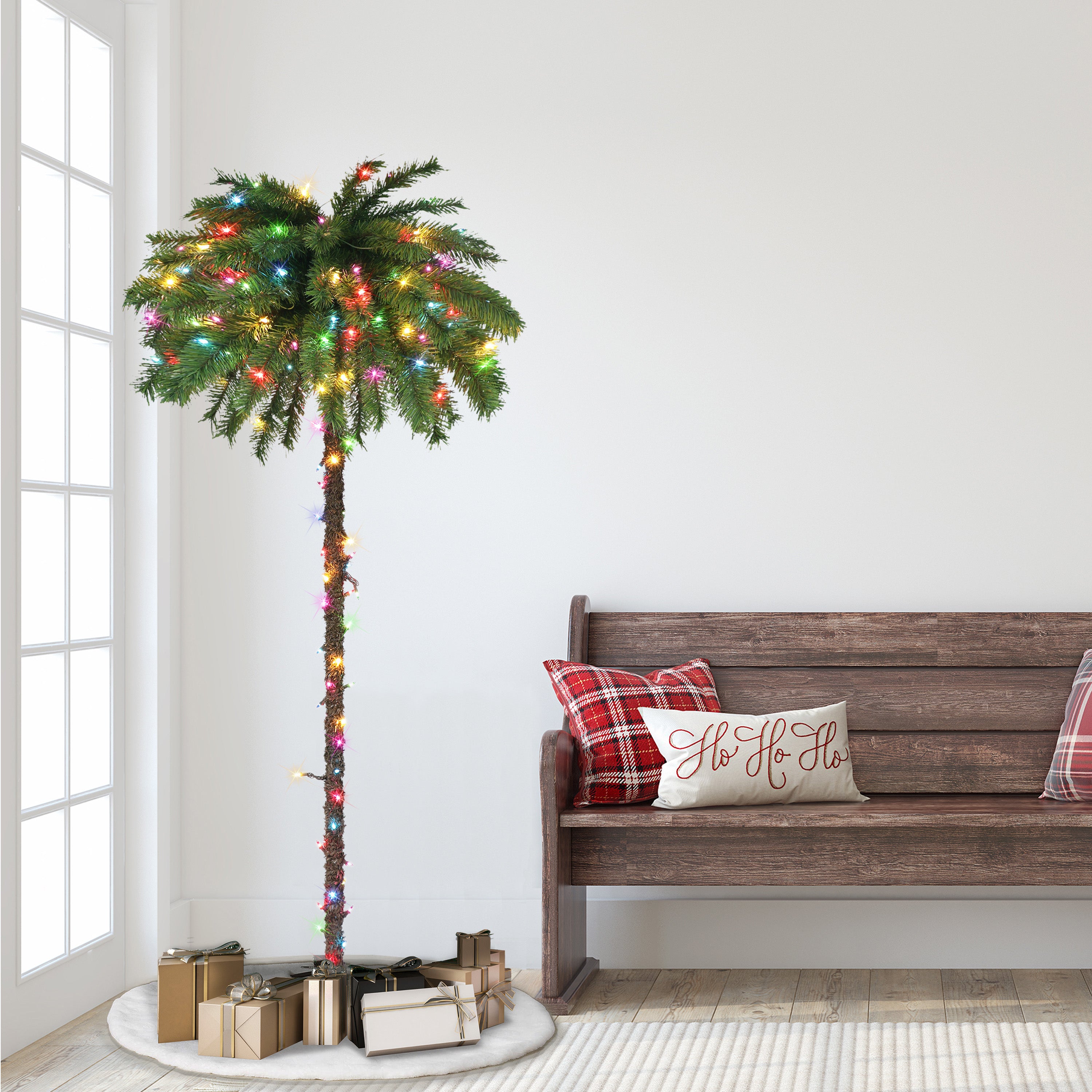 6ft. Pre-Lit Palm Tree 150 Dual-Color LED Lights